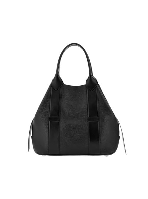 Borsa shopping da donna in pelle martellata colore nero HOGAN | KBW01OA0300UH9B999